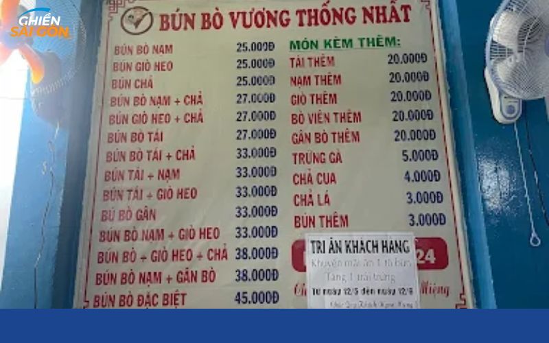 Topping bún bò Huế Vương đầy đặn