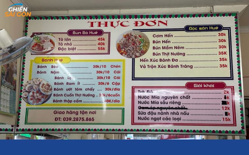 Bún bò Huế Ngự Bình – tô đầy đặn và hấp dẫn