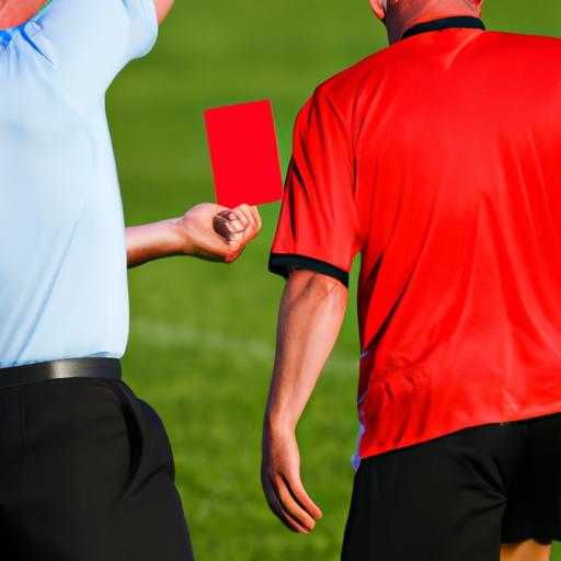 Trọng tài rút thẻ đỏ trong trận đấu